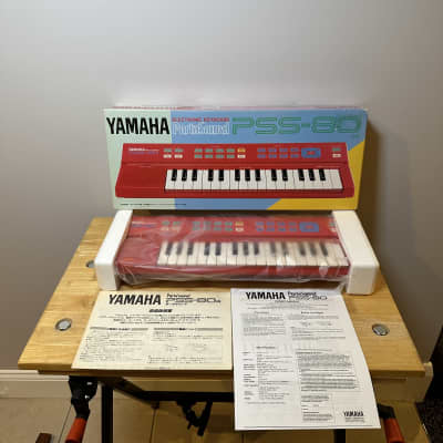 Rare Yamaha PSS-80 Vintage 1989 Japanese Domestic Synthesizer Keyboard IOB / NOS - Red