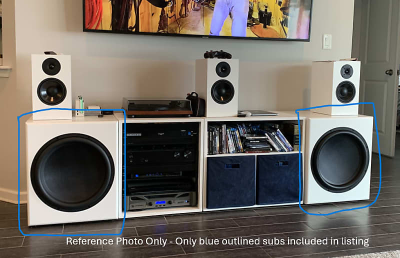 Dayton Ultimax UM18-22 18” Home Theater Subwoofers (2) w/4ft3 cabinets  			