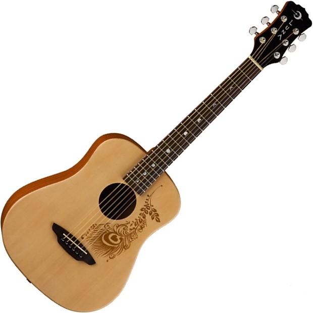 Luna SAF-HEN Safari Henna 3/4 Scale Guitar Natural | Reverb