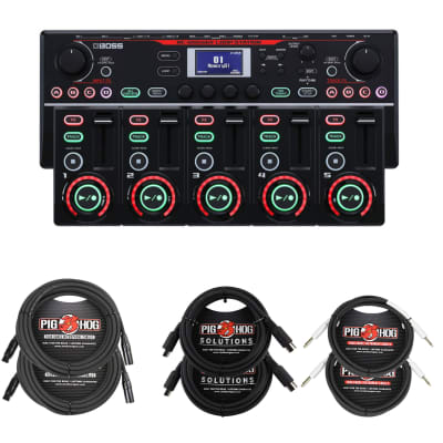 BOSS RC-505MKII 49 Input FX Tabletop Looper Bundle with 2x 25ft. XLR  Cables, 2x 10ft. 1/4