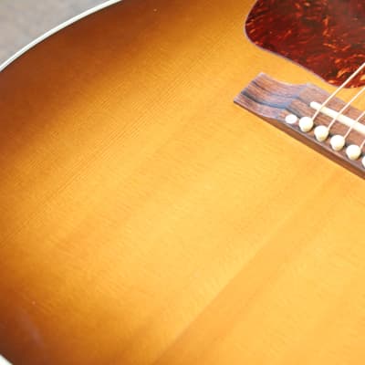 2007 Gibson Custom Shop Ren Ferguson Masterbuild J-45 Quilted Mahogany Custom Acoustic/ Electric Guitar Honey Burst w/ Double Pickguard + COA OHSC image 7