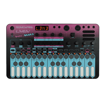 Sonicware Liven 8bit Warps 27-Key Synthesizer Groovebox | Reverb