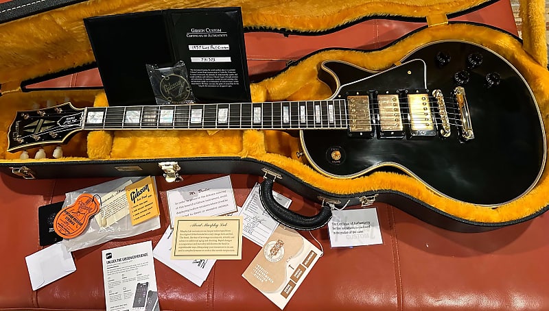 Gibson Custom Shop Historic 3-Pickup '57 Les Paul Custom Black Beauty 2023 Ebony VOS image 1