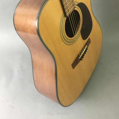 Vintage Fender Dreadnought Acoustic Guitar Spruce Top 1990s Natural Satin Players Campfire Guitar image 7
