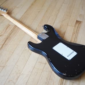2001 Fender Stratocaster Custom Shop Relic 1956 Reissue Blackie w/ COA & ohsc image 14