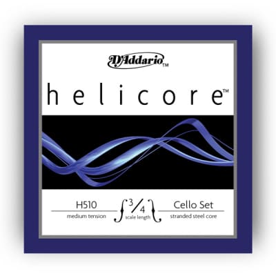 D'Addario H510 Helicore Cello 3/4 Scale Medium Tension Set image 2