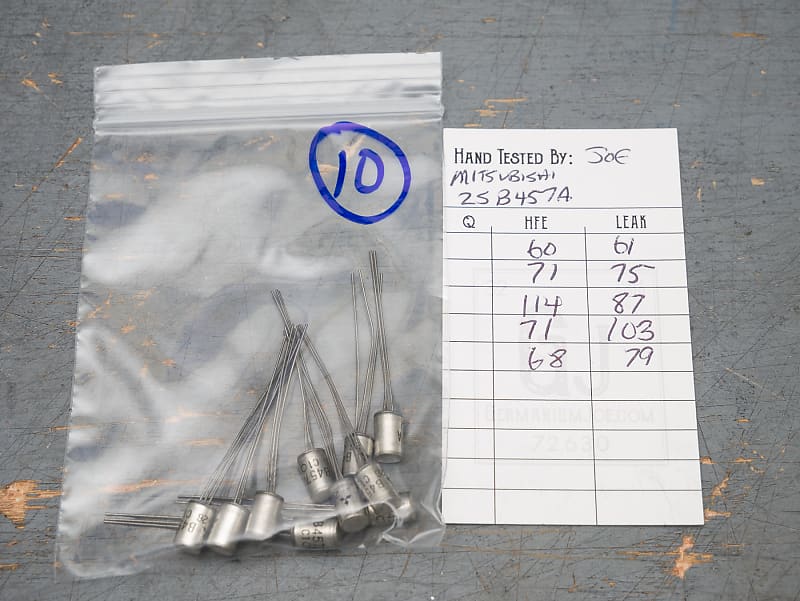 10 pcs. NOS 2SB457A Mitsubishi PNP Germanium Transistor Set Reverb