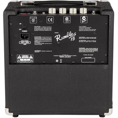 Fender Rumble 15 V3 Bass Guitar Combo Amp Amplifier, 15 Watts, 1x8'' Speaker image 5