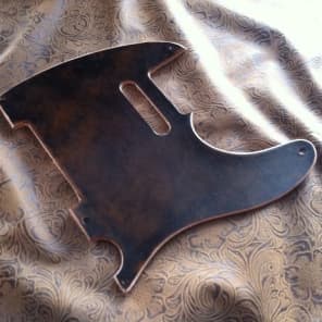Hand Tooled Leather Pickguard fits Fender Telecaster image 1