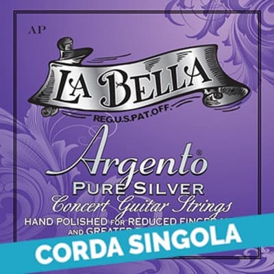 LA BELLA Corda singola La Bella per chitarra classica, modello AP Argento AP6 Scalatura: 041w for sale