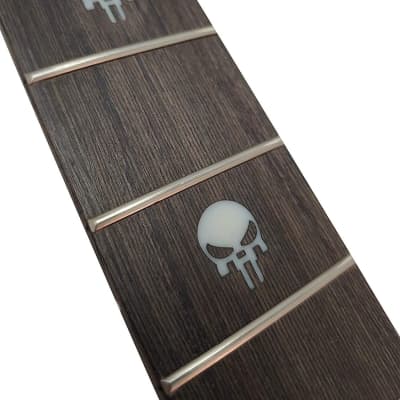 Maple Guitar Neck for Bolt on Guitar Flat Radius Glow in Dark Skulls image 2
