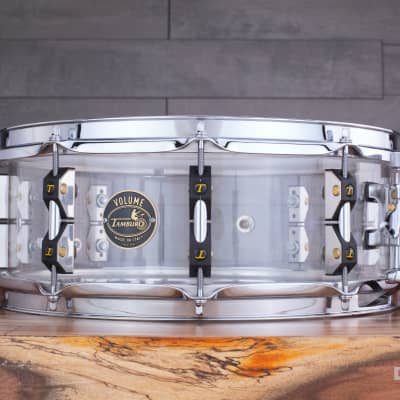 TAMBURO 14 X 5.5 VOLUME ACRYLIC SHELL SNARE DRUM, NATURAL | Reverb UK