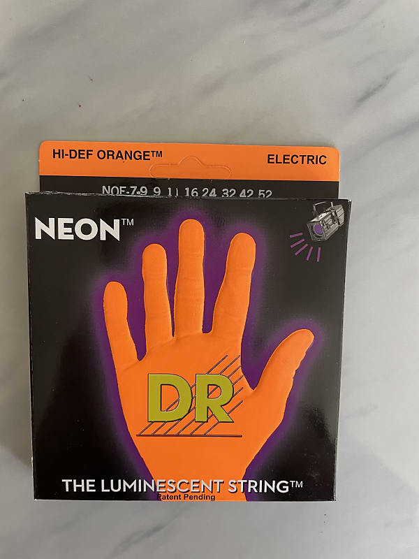 DR NOE-9 HiDef Neon Coated Light Electric Guitar Strings 9-42 2010s - Neon Orange image 1