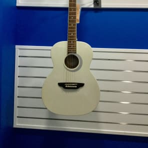 Luna Aurora Borealis 3/4 Size Acoustic Guitar White Sparkle