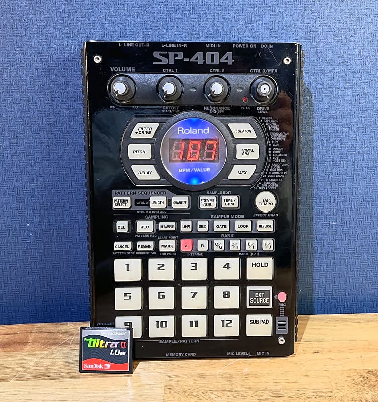 Extremely Rare! Roland SP-404 Super Limited All Black Panel w/ Power Supply