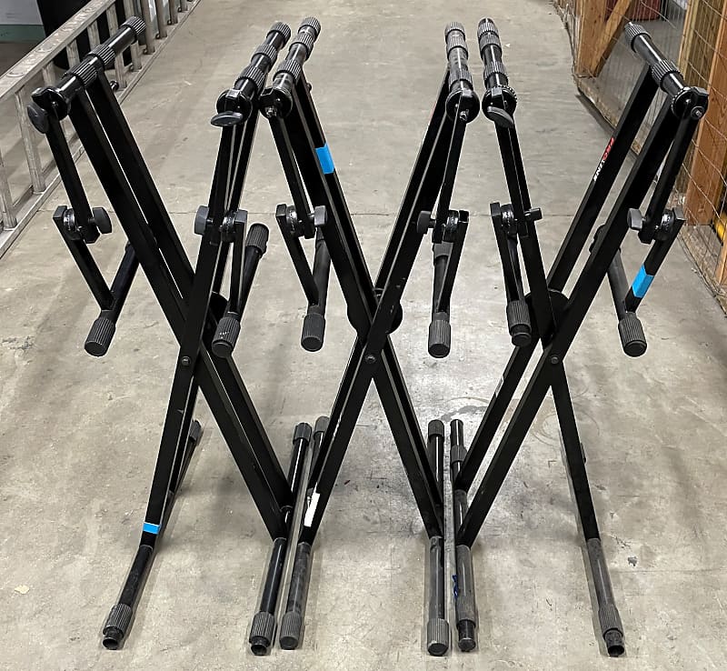 Lot of 3 Proline PL402 2Tier Double XBraced Keyboard Stand Reverb