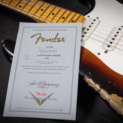 Fender Fender Customshop 1954 Relic, 60th Anniversary Model 2014 - relic sunburst image 19