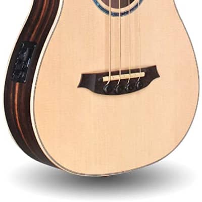 Cordoba Mini II Bass EB-E - Natural - Solid Spruce top, Striped Ebony back/sides image 4