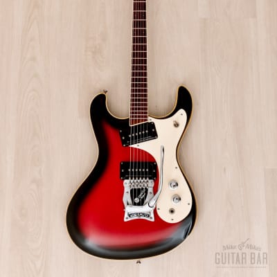 2000s Mosrite USA Ventures Model Mark I 1964 Vintage Reissue Red Sunburst w/ Vibramute, Fillmore image 2
