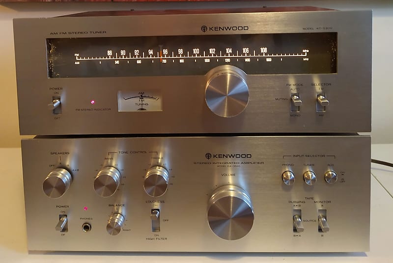 Kenwood KA-3500 Stereo integrated amplifier & KT-5300 AM FM Stereo tuner  1976-78