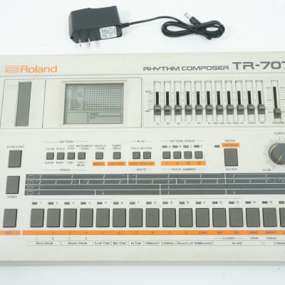 Roland TR-707 RHYTHM COMPOSER Vintage Drum Machine w/ 100-240V PSU
