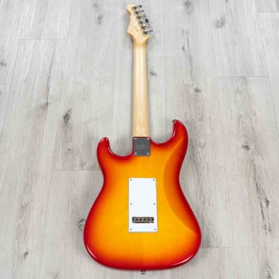 G&L Fullerton Deluxe S-500 Guitar, Hard-Rock Maple Fretboard, Cherryburst image 6