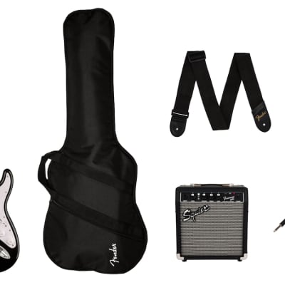 Fender Squier Sonic Stratocaster Pack, Maple Fingerboard, Black, Gig Bag, 10G - 120V for sale