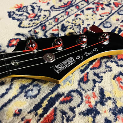 1986 Hohner PJ Bass FL Fretless - Black image 10
