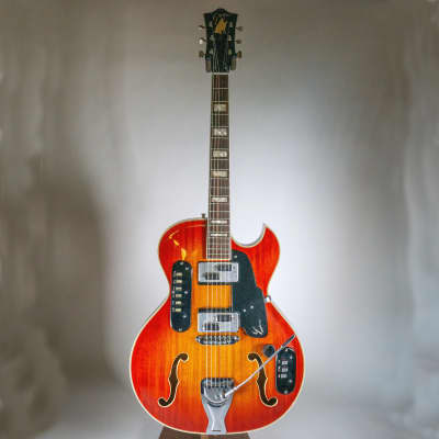 1967 Goya Rangemaster Italian Hollowbody Electric Guitar - Cherry Burst image 2