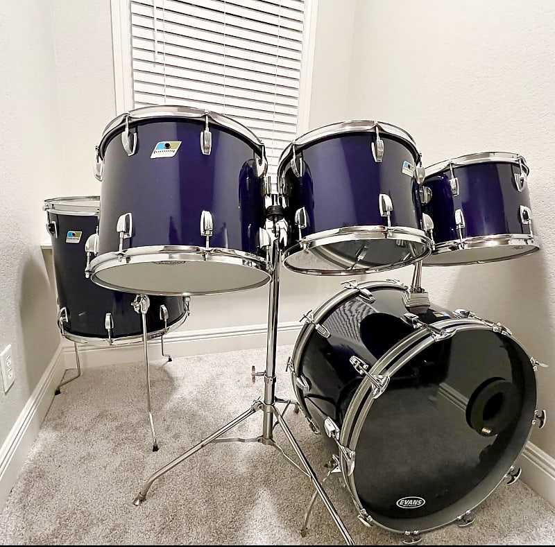 Ludwig 3-Ply Shell Pack 22/13/14/15/16 1978 Blue-Purple Sparkle image 1