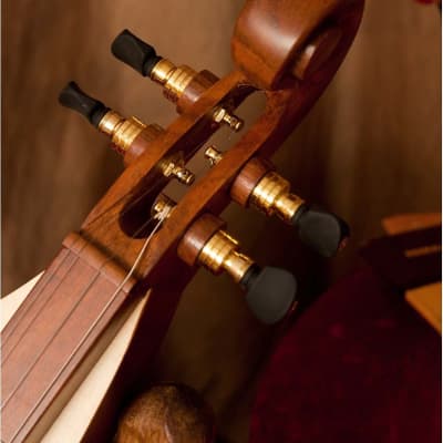 Roosebeck DMCRT4 4-String Cutaway Mountain Dulcimer, F-Hole Openings and Scrolled Pegbox image 4