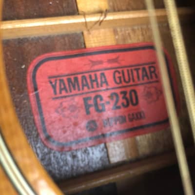 Yamaha FG-230 12 String Acoustic Guitar Nippon Gakki Red Label image 9