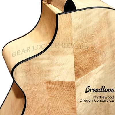 Breedlove Oregon Concert CE all solid Sitka Spruce & Myrtlewood acoustic electric guitar image 9