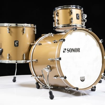 Sonor SQ1 22" 3-piece Shell Pack - Satin Gold Metallic image 1