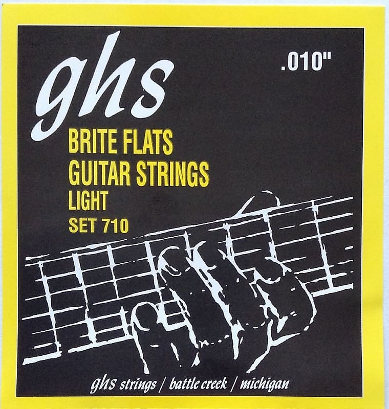 GHS 710 Brite Flats Flatwound Electric Guitar Strings 10-46 set 710 image 1