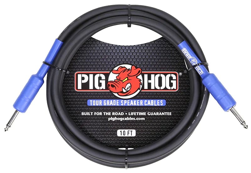 Pig Hog PHSC10 10 FT Speaker Cable 1/4 - 1/4 w/ FREE Same Day Shipping image 1