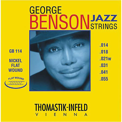 Thomastik GB114 George Benson Custom Heavy Flatwound Jazz Guitar Strings image 1