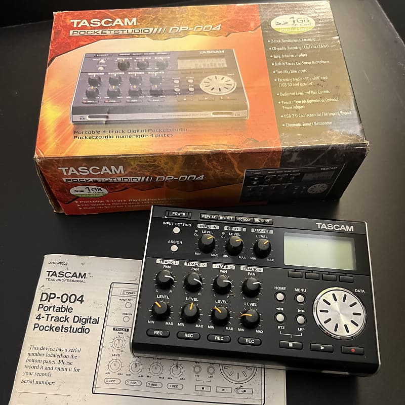 TASCAM Pocketstudio DP-004 Portable Digital 4-Track Recorder