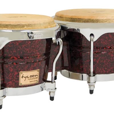 Tycoon Percussion 7 & 8 1/2 Concerto Series Bongos Red Pearl Finish image 1