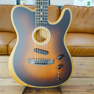 Fender American Acoustasonic Telecaster, Ebony Fingerboard, Sunburst image 3