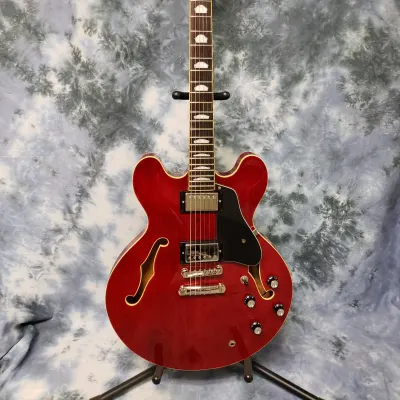 1997 Riff by Samick for Harmony Industries 335 Style Cherry Red