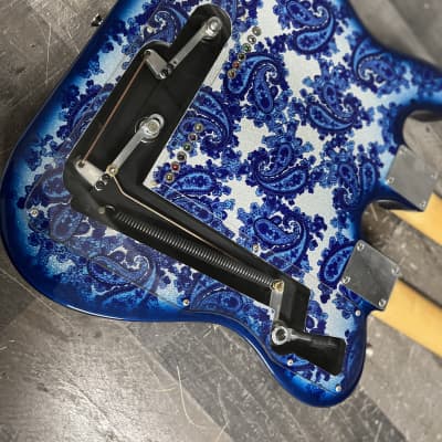 Forrest Double Neck Electric 12/6 with B bender 6/12 2000 Paisley Blue with case! image 7