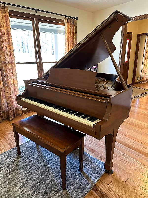 Steinway & Sons M model 5'7'' mahogany grand piano image 1