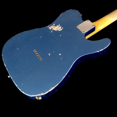 LEFTY! MJT Lake Placid Blue Nitro Lacquer ES59 Custom Relic Guitar Classic Solid Body 7.1 lb image 12