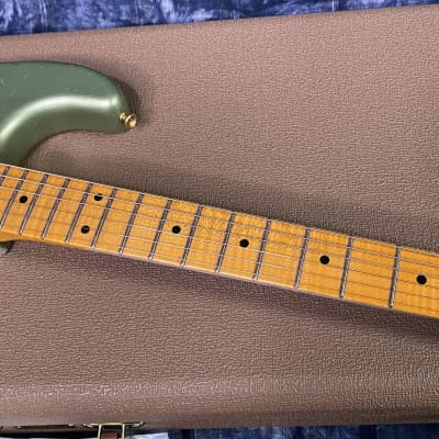 UNPLAYED ! 2024 Fender Custom Shop 1962 Poblano Stratocaster Relic Masterbuilt David Brown - Aged Sage Green Metallic - Authorized Dealer - RARE! Only 7.2 lbs - G02104 - SAVE! image 5