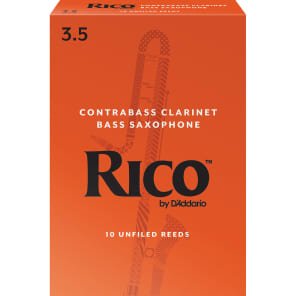 Rico RFA1035 Contrabass Clarinet Reeds - Strength 3.5 (10-Pack)