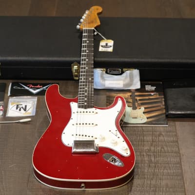Immagine Unplayed! 2021 Fender Limited Edition Custom Shop GC Double-Bound Strat Journeyman Relic Candy Apple Red + COA OHSC - 1