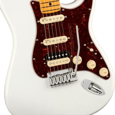 Fender American Ultra Stratocaster HSS Electric Guitar. Maple FB, Arctic Pearl image 2