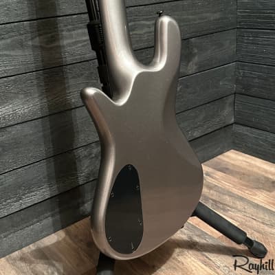 Spector NS Ethos HP 5 String Electric Bass Guitar - Gunmetal Silver image 4
