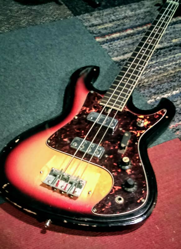 Vintage Global Bass Guitar 1970s Sunburst Japan | Reverb